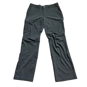 REI‎ Active Performance Pants Gray Roll Up Cuffs Adjustable Waist Womens 8 32x32